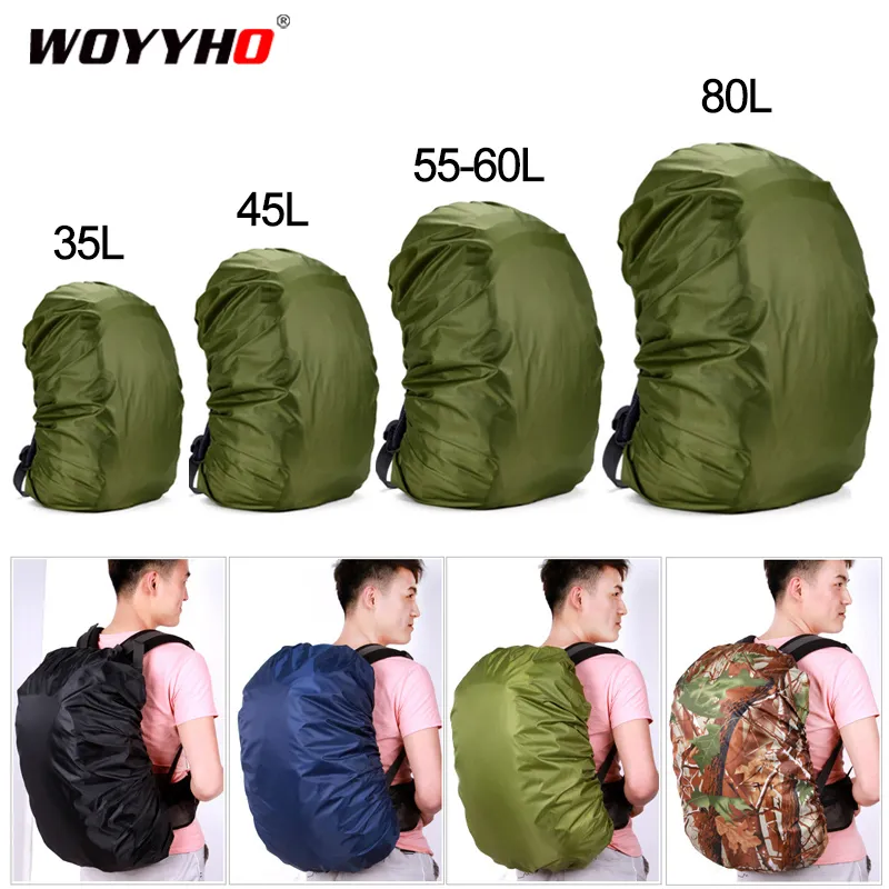 Backpacking Packs 3580L ryggsäck Regntäcke utomhus vandring klättring väska vattentät för 230824