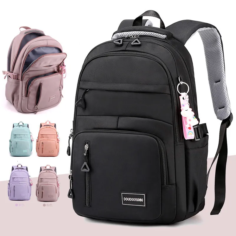 Backpacks koreanischer Student Rucksack große Kapazität Junior High School -Taschen für Mädchen wasserdichte Reisebudback -Laptop -Tasche 230823