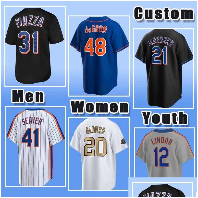 Yoga Outfit Pete Alonso Baseball Fran Lindor Jacob Degrom Jerseys Starling Marte Mets Max Scherzer Keith Hernandez Yorks Mike Piazza Dhusi