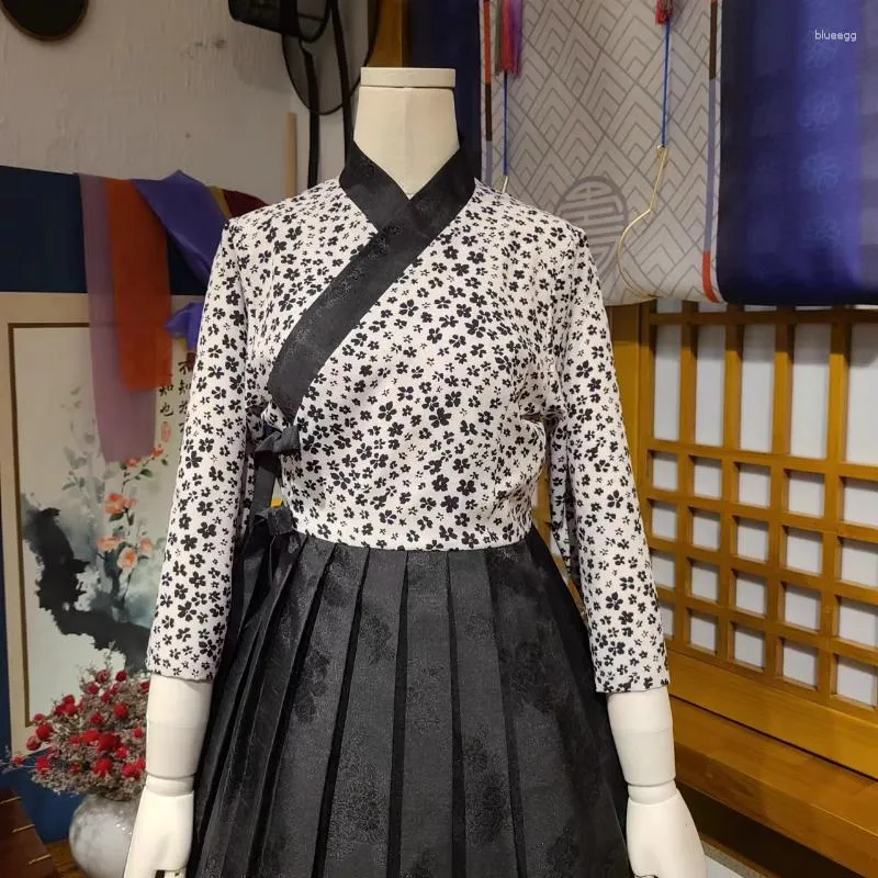 Abbigliamento etnico abito hanbok tessuto coreano