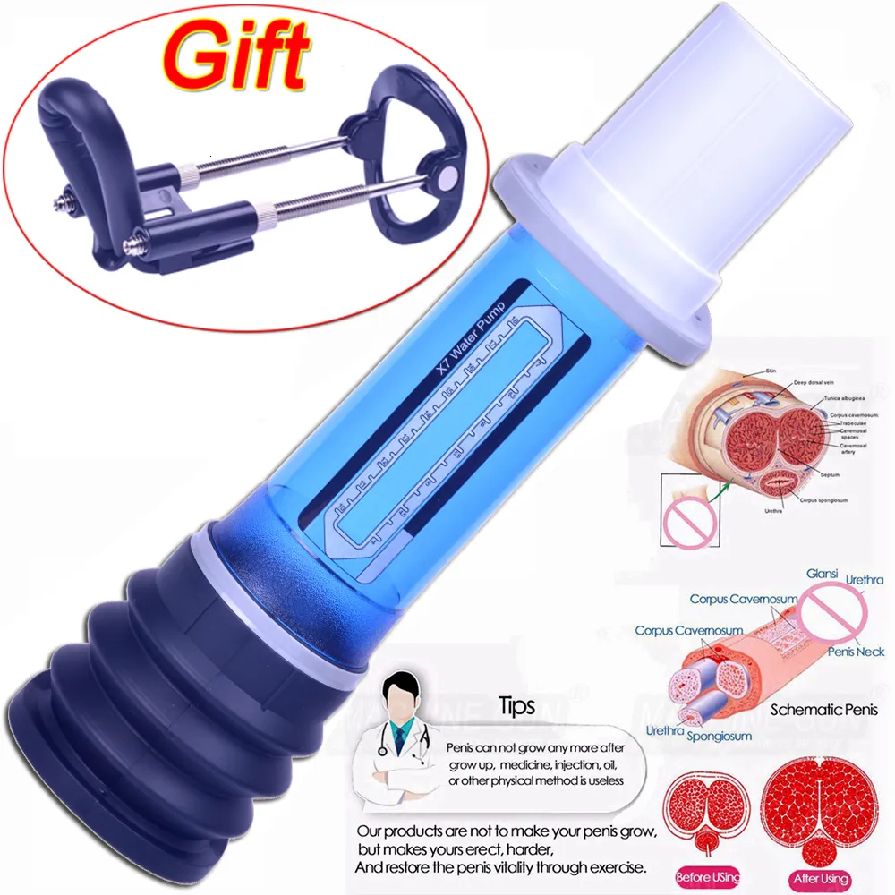 Extensões Masculino Spa Penis Ampliação Bomba Física Extensor Galo Dick Trainer Água Vácuo Para Homens Glande Sex Toys 230824