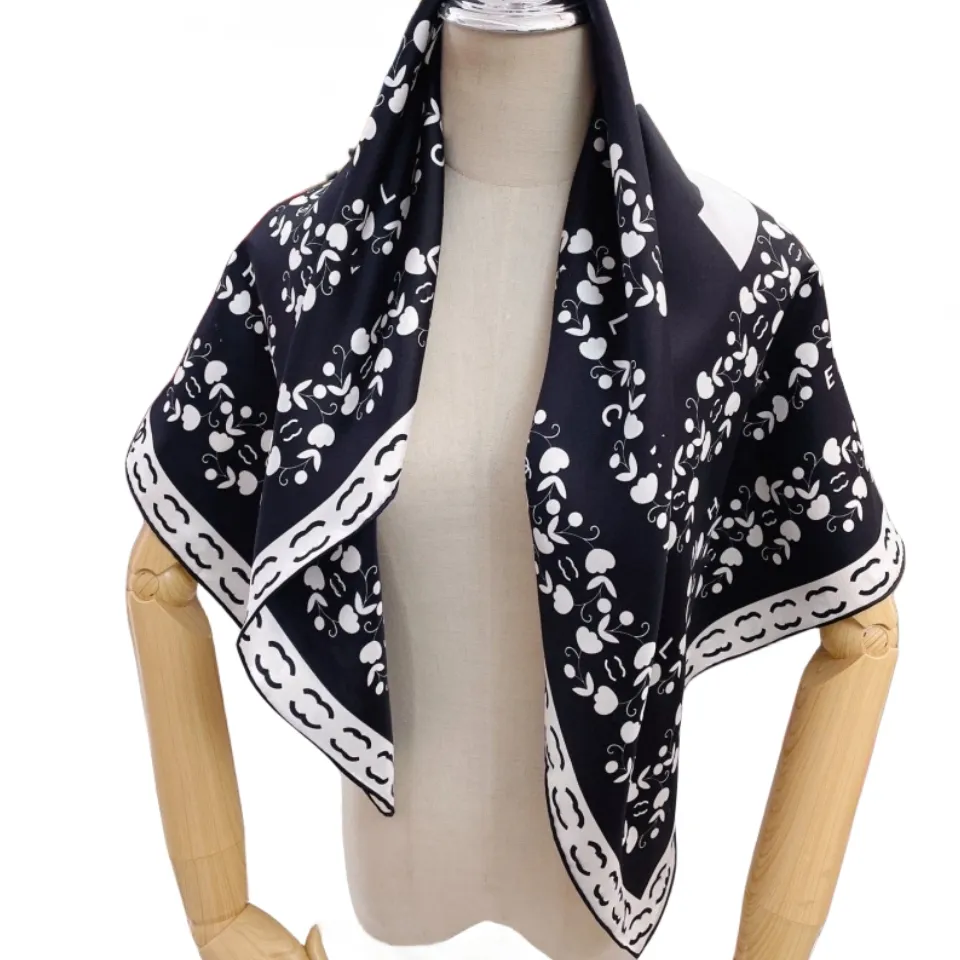 Women Designer Scarf Fashion Handbag Scarves Brand pannband Scarfs Square Chessboard Grid Silk Twill Pashmina Scarves Shawl Size