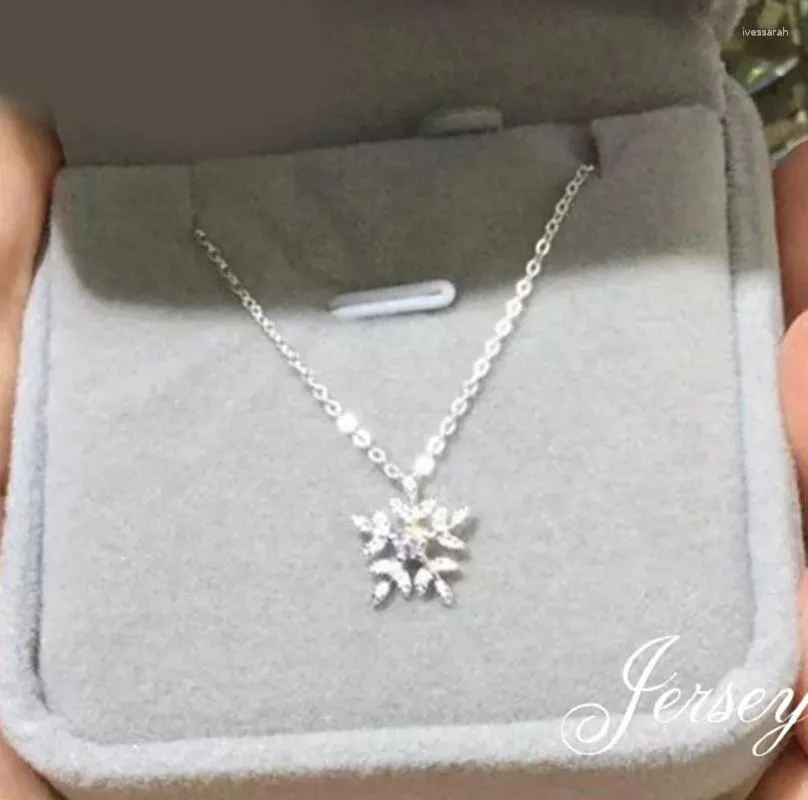 Chaînes à la mode cristal neige colliers ras du cou pour femmes mode longue chaîne de pull fête bijoux cadeau