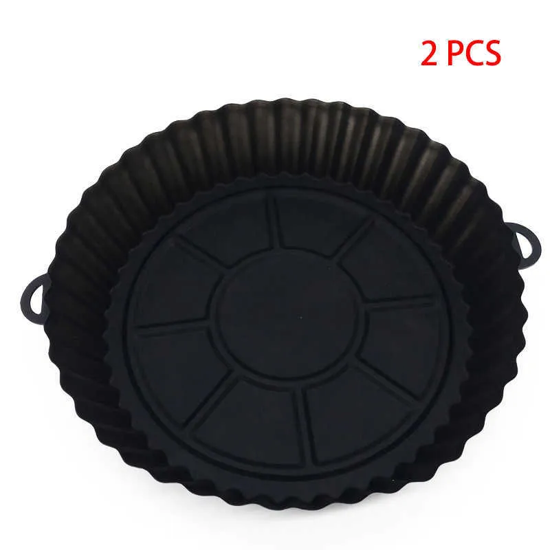 Reusable Silicone Currys Deep Fat Fryer Tray Set Round Basket For Pizza