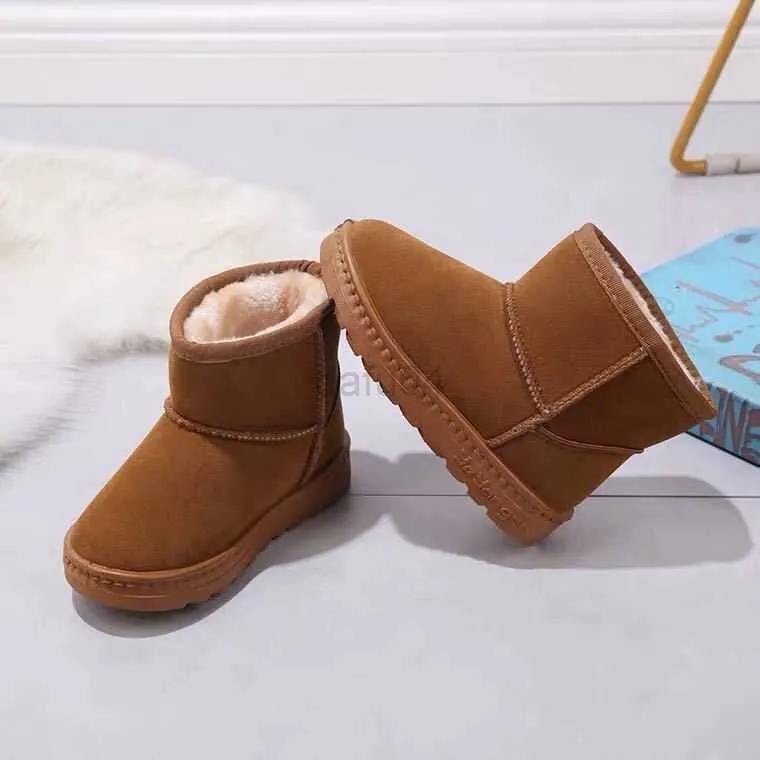 Buty dla dzieci buty śniegowe unisex buty dziecięce zimowe maluch chłopcy grube pluszowe buty solidne dziewczyny ciepłe buty dla dzieci Martin Boots Student L0824