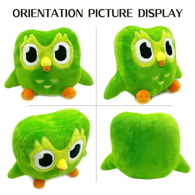 ぬいぐるみのぬいぐるみグリーンデュオ：Duolingo Owlぬいぐるみ