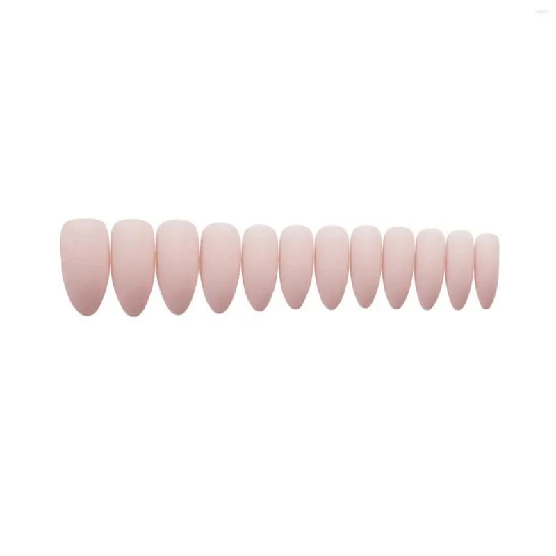 Faux Ongles Solide Givré Rose Long Ballet Faux Durable Matériau Sûr Imperméable Pour Les Amateurs De Manucure Et De Beauté