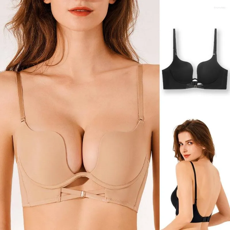 Sexy Open Back Plunge Lingerie For Women Backless Push Up Bra Underwear  With Low Cut And Deep U Shaped Top From Bounedary, $13.63