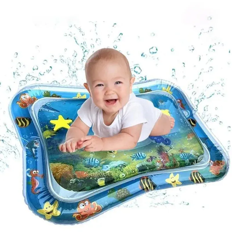 Tappetino per giochi d'acqua per bambini, giocattoli per la pancia, per neonati, tappetino per bambini in PVC, attività divertenti, tappetino gonfiabile, giocattoli per bambini, tappeto Seaworld