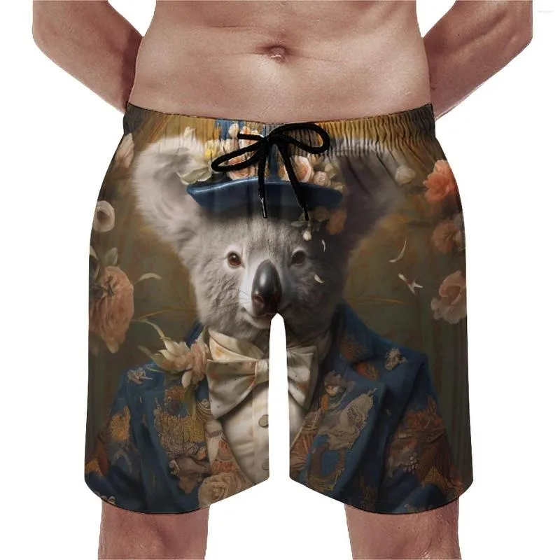 Herren-Shorts, Koala-Brett, Sommer, erstaunliche Porträts, elegante Kleidung, Sportbekleidung, kurze Hosen, bequeme, lässige, übergroße Badehose