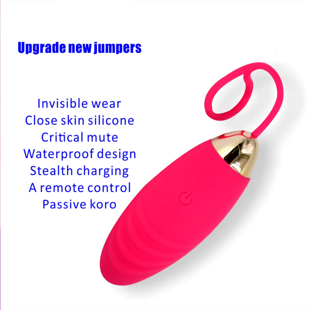 Vuxenleksaker 10 hastigheter silikon Jump Egg Vibratorer för kvinnor Trådlös fjärrkontroll vibratorer klitoris stimulato_voghion.com