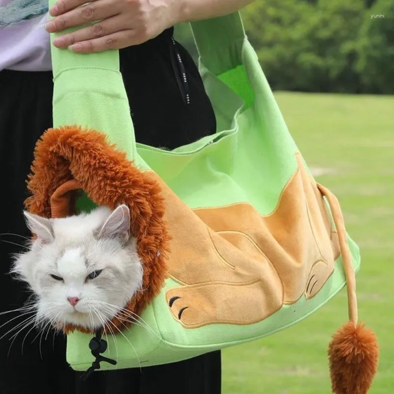 Katzenträger, Cartoon-Haustier-Tragetasche für Hunde und schöne, atmungsaktive Head-Out-Designs