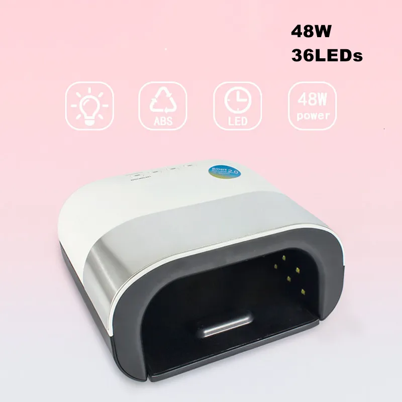 Nail Dryers Smart UV LED Lamp Nail Dryer 48W 36PCS LEDs Gel Polish Intelligent Auto Sensor Nails Equipment Quick-drying Nails Dryers 230824