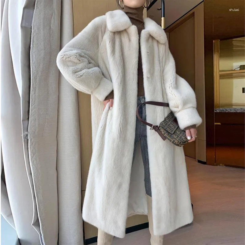 Knee length cheap mink coat