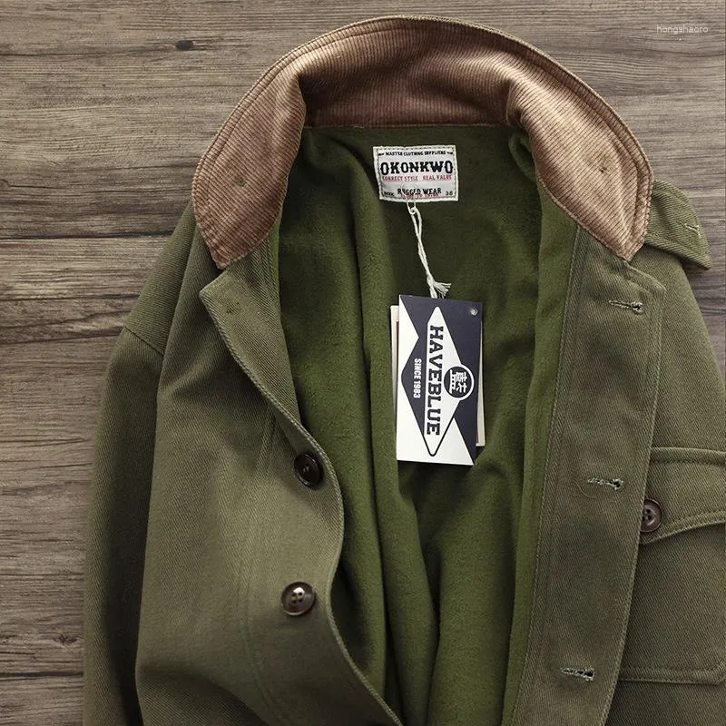Mens military style jacket green cheap