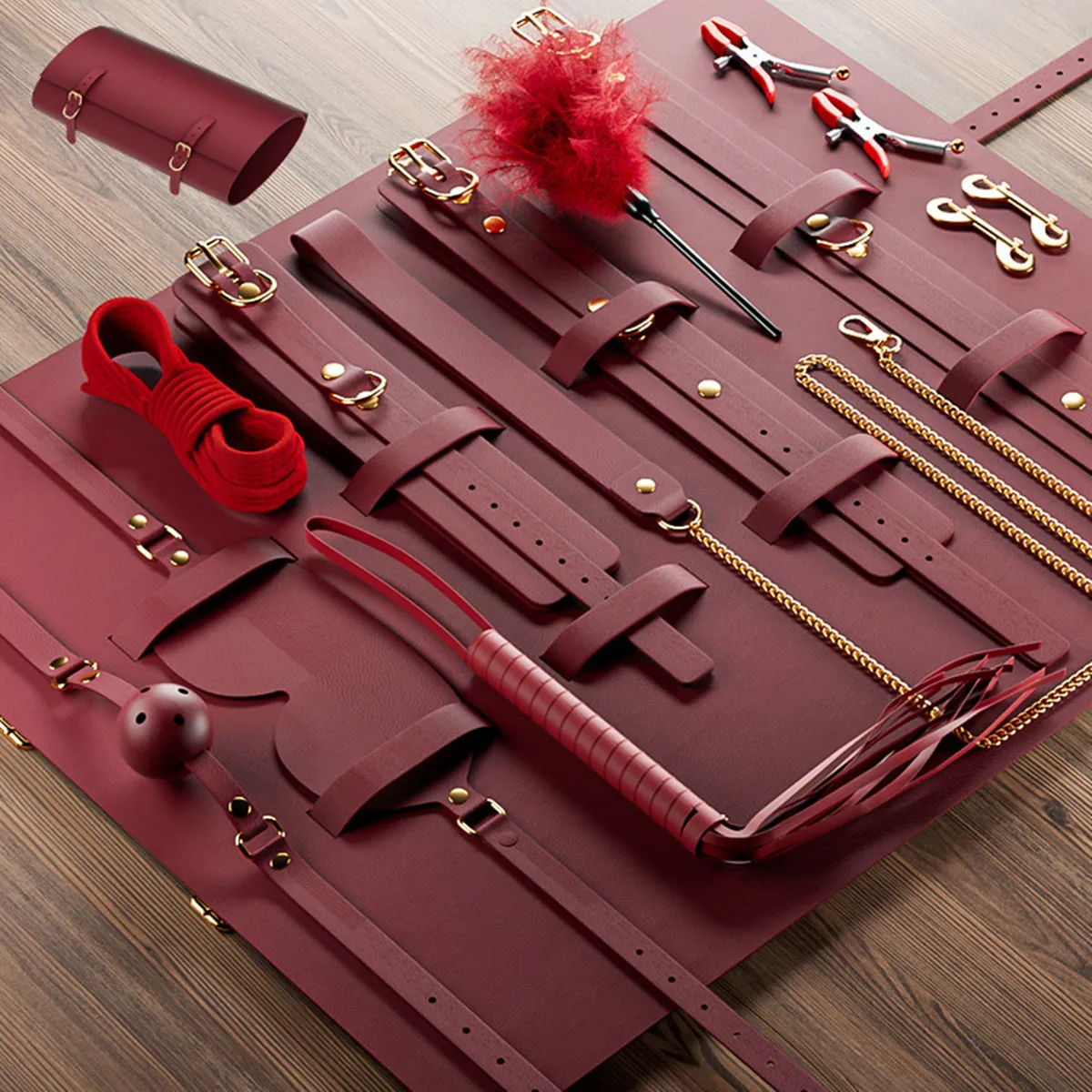 Adult Bondage Bundle Set For Women Exotic Leather And Plush Kit_voghion.com