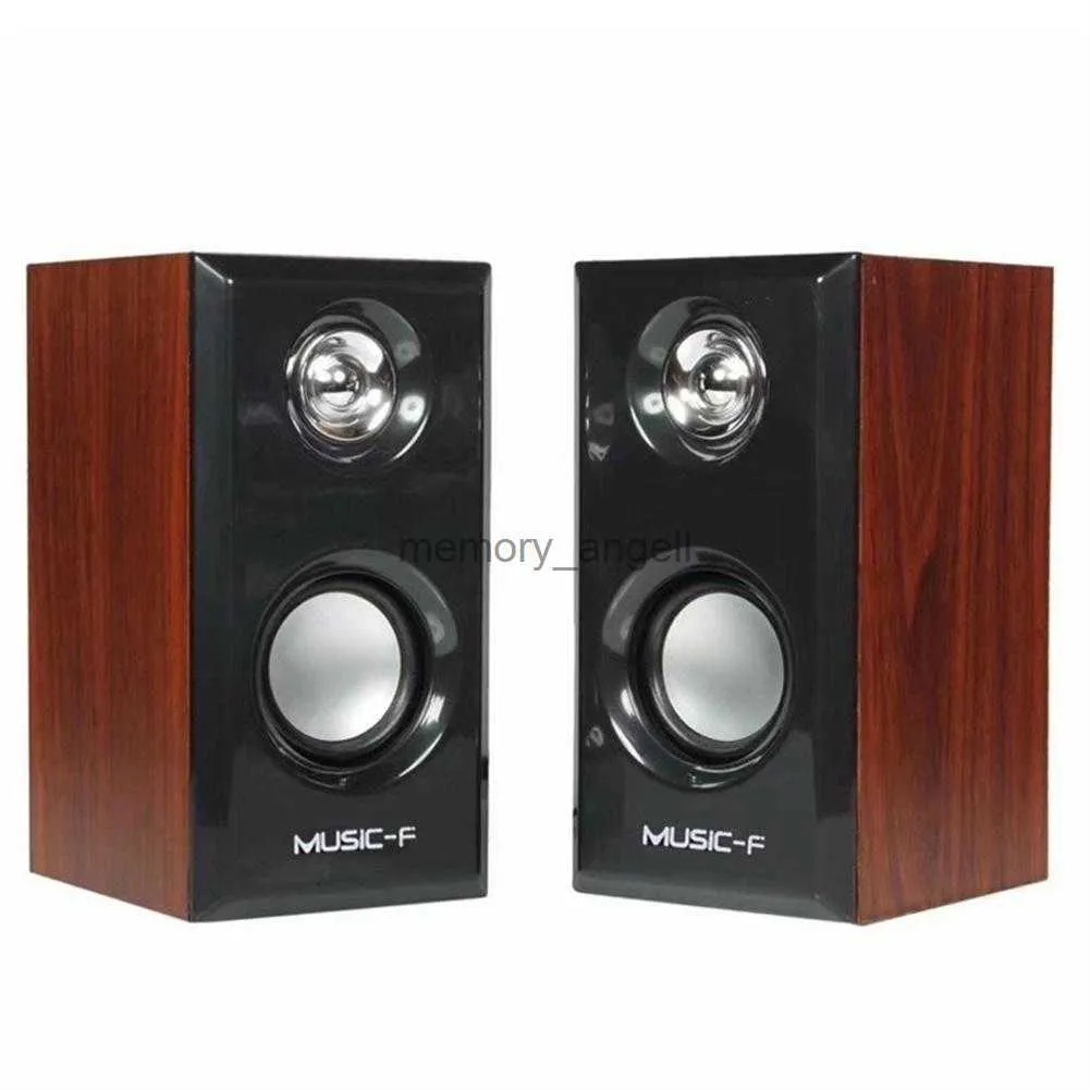 USB Wired Wood Discoers Bass Stereo Subwoofer Sound Box 3,5 мм Aux вход USB Power Computer Dinkers для настольного ПК смартфона HKD230825