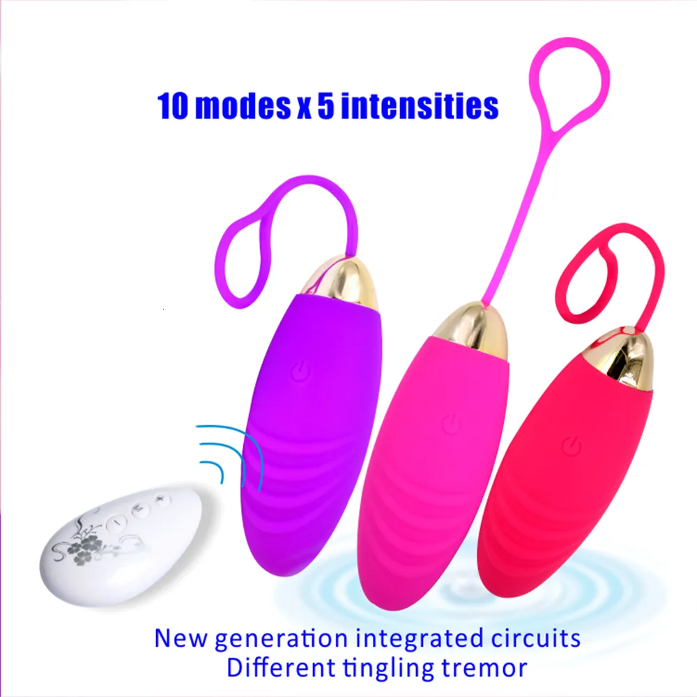 Silikon jump egg vibrator med trådlös klitorisstimulator_voghion.com