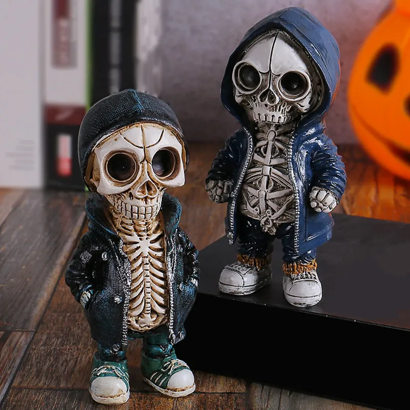 Dekorative Objekte Figuren Halloween Coole Skelettfiguren Halloween  Skelettpuppe Harz Ornament Home Decor 230824 Von 12,6 €