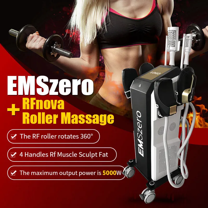2024 EMS RF Roller Face Lift Machine Portable Electric Muscle Stimulator for Weight Loss Body Shaping Skin Tightening and Anti Aging