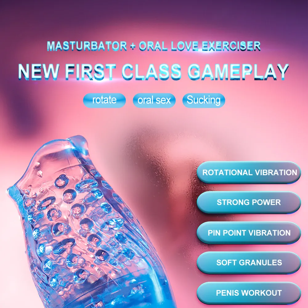 Vibratoren Automatischer Masturbator für Mann Teleskop-Rotationsvibrator Oralsex Eicheltrainer Massage Masturbat_voghion.com