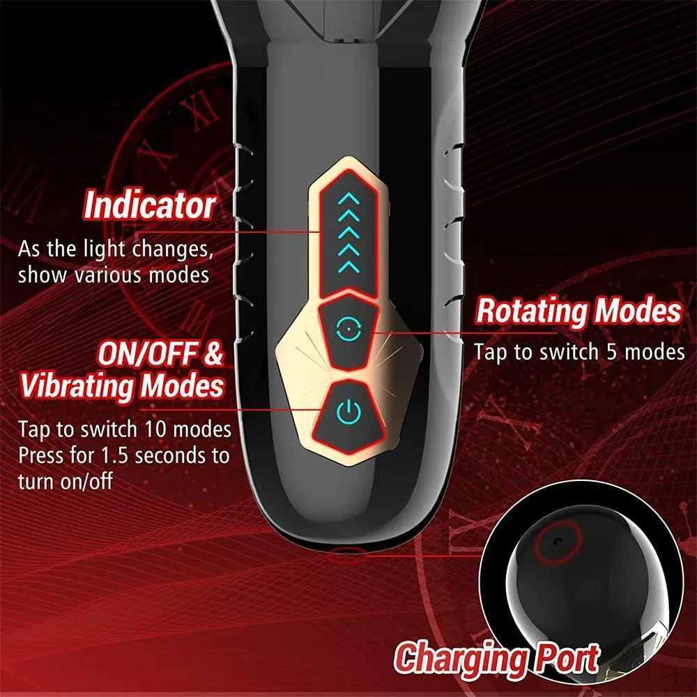Vibratoren Automatischer Masturbator für Mann Teleskop-Rotationsvibrator Oralsex Eicheltrainer Massage Masturbat_voghion.com
