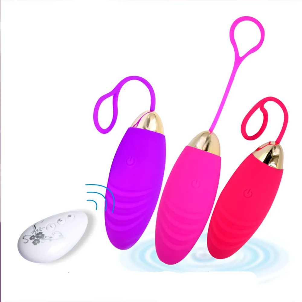 Silikon jump egg vibrator med trådlös klitorisstimulator_voghion.com