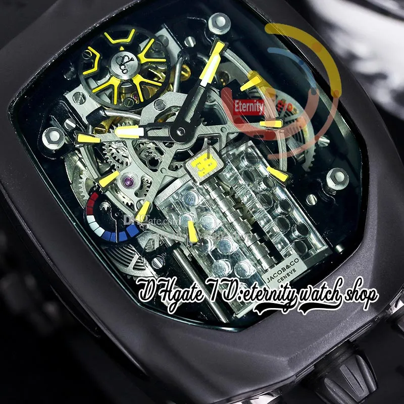 Bugatti Chiron Tourbillon Autoamtic Mens Watch 16 Dial Black Pvd Super Edition Eternity Watches BU200.21.AE.AB 39 984 DHgate