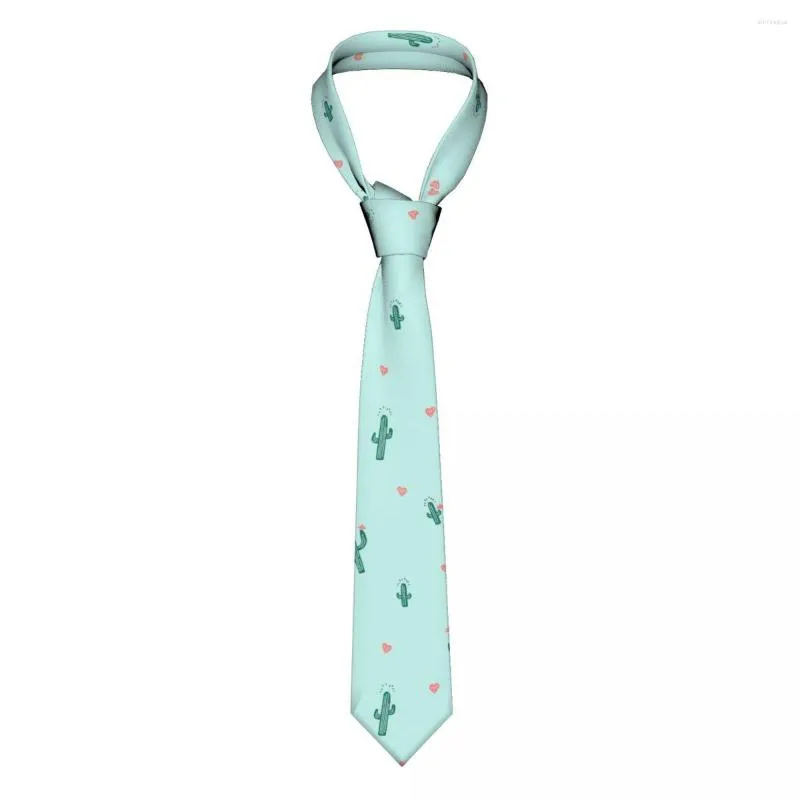 Noeuds papillon mignon cactus et coeurs cravate pour hommes femmes cravate vêtements accessoires