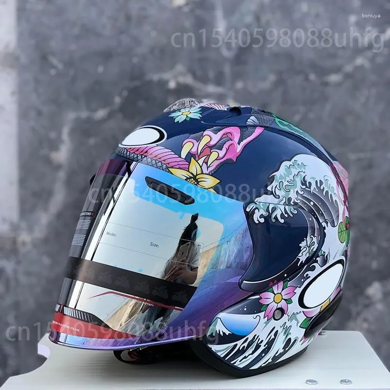 Kaski motocyklowe 3 Oriental Dragon Half Hełm Mężczyźni i kobiety w terenie letnie wyścigi wyścigowe górskie casco capacete