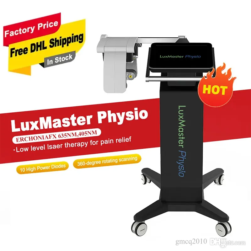 Beliebte Low-Level-Diodenlaser Schmerzlinderung 635 nm 405 nm Wellenlänge Maschine Behandlung von Schmerzen im unteren Rückenbereich Rotlicht LUX Master Physio Physiotherapie-Ausrüstung