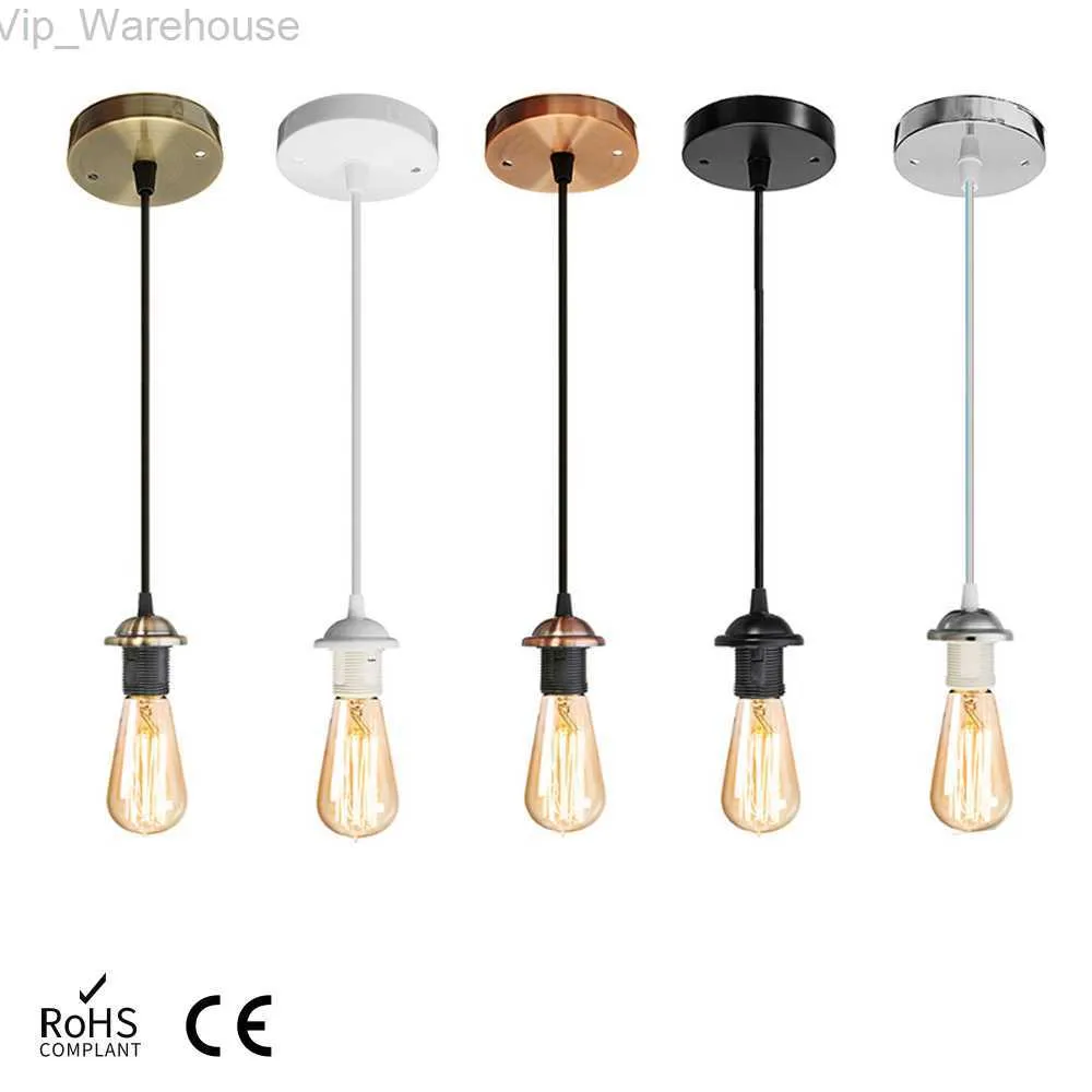 Lampes suspendues vintage E27 Support de lampe E26 E27 Douille Dents complètes 220V Bases de lampe à vis Rétro Bullb Edison Support de lampe HKD230825