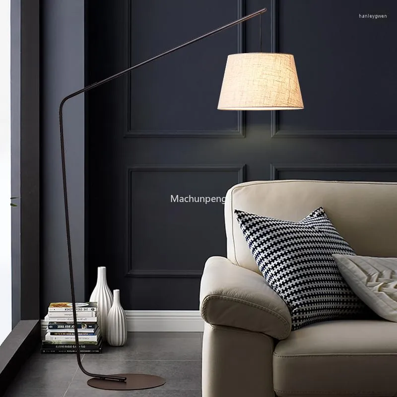 Lampadaires en métal lampe créative simple moderne appartement européen debout LED bouton interrupteur Luminaria chambre décorations