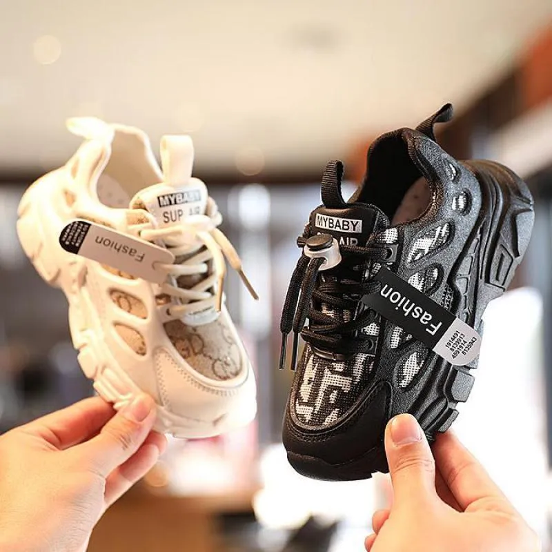 Athletic Outdoor Autumn Children Casual Sport Shoes Fashion Breatble Sticking Soft Bottom Nonslip Kids Sneakers For Boys Girls Storlek 2136 230825