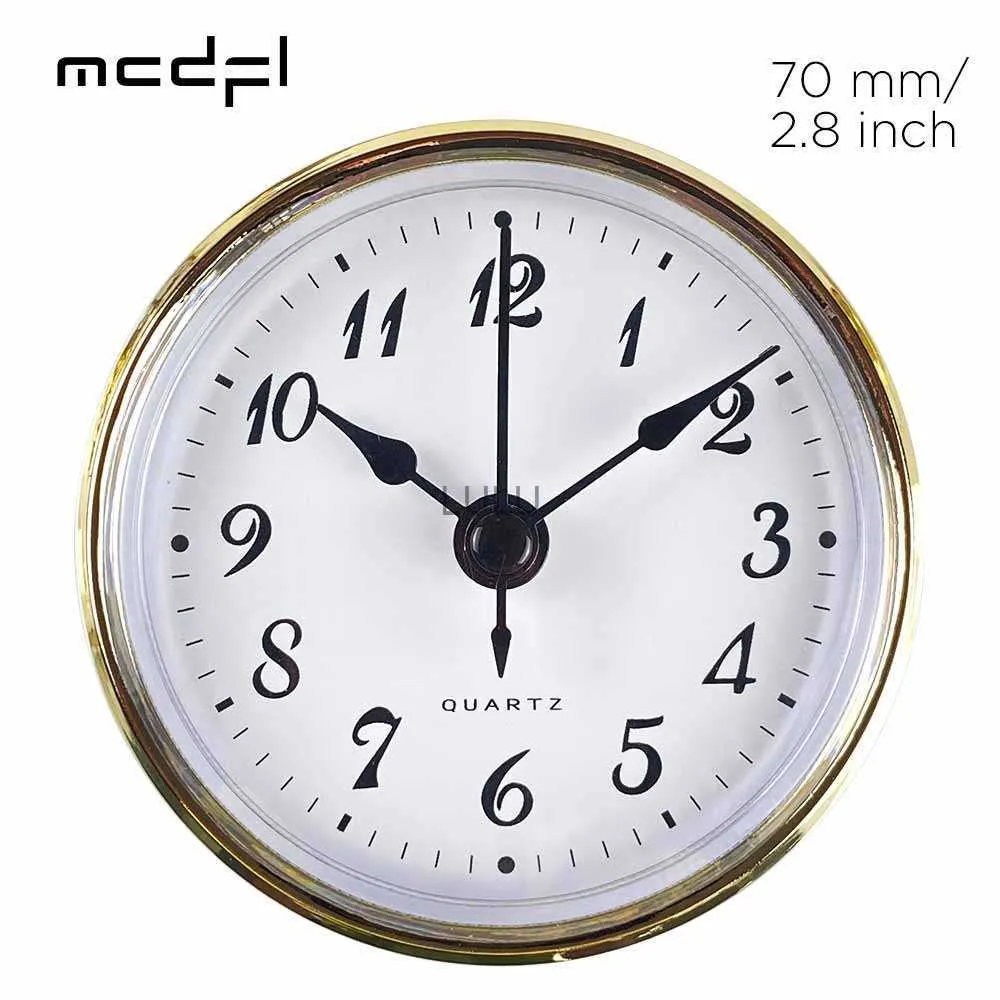 MCDFL Round Clock Insert Arabic Numeral Quartz Movement Roman Bedside Antique Watch Desk Decoration Table DIY Parts 70mm 2.8inch HKD230825 HKD230825