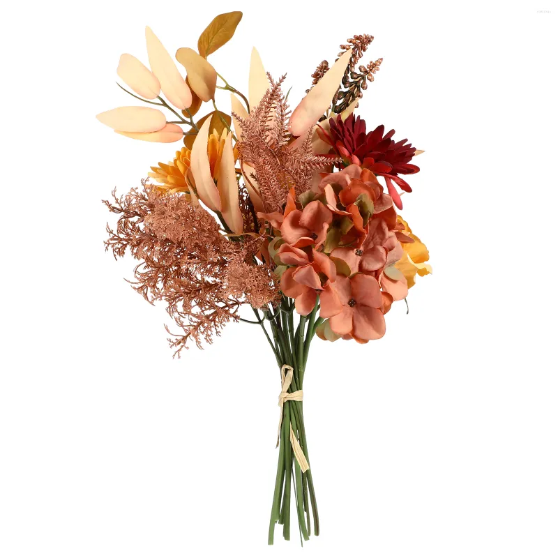 Dekorativa blommor Thanksgiving Bouquet Fake Flower Simulation Artificial Winter Non-Woven Fabric Party Layout Baby