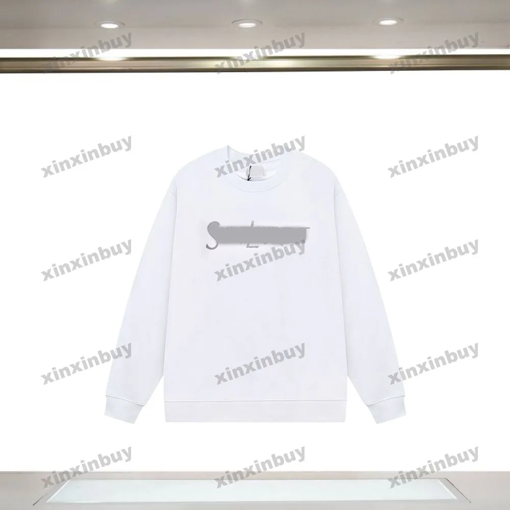 xinxinbuy mężczyzn designerska bluza Paris Cursive Letter druk Sweter zielony szary niebieski czarny biały xs-l