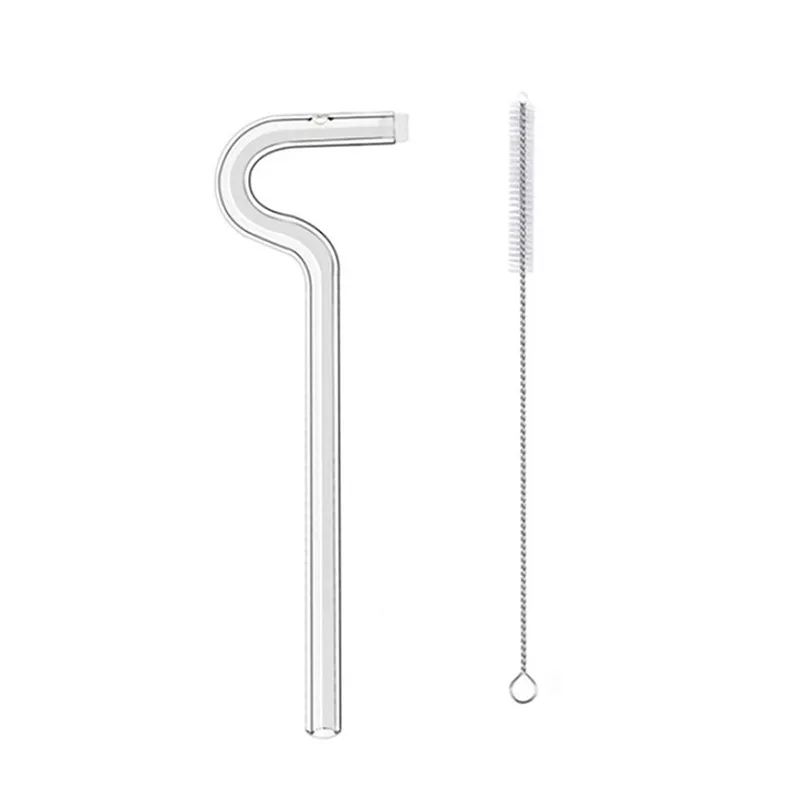 Fashion Anti Wrinkle Straw Drinking Straw Reusable Glass Curved No Wrinkle  Straws Prevent Wrinkles Sideways Straws