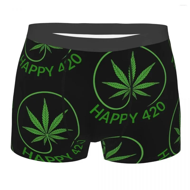 Underbyxor Happy Smoker Man's Boxer Briefs andningsbara roliga tryck shorts födelsedagspresenter