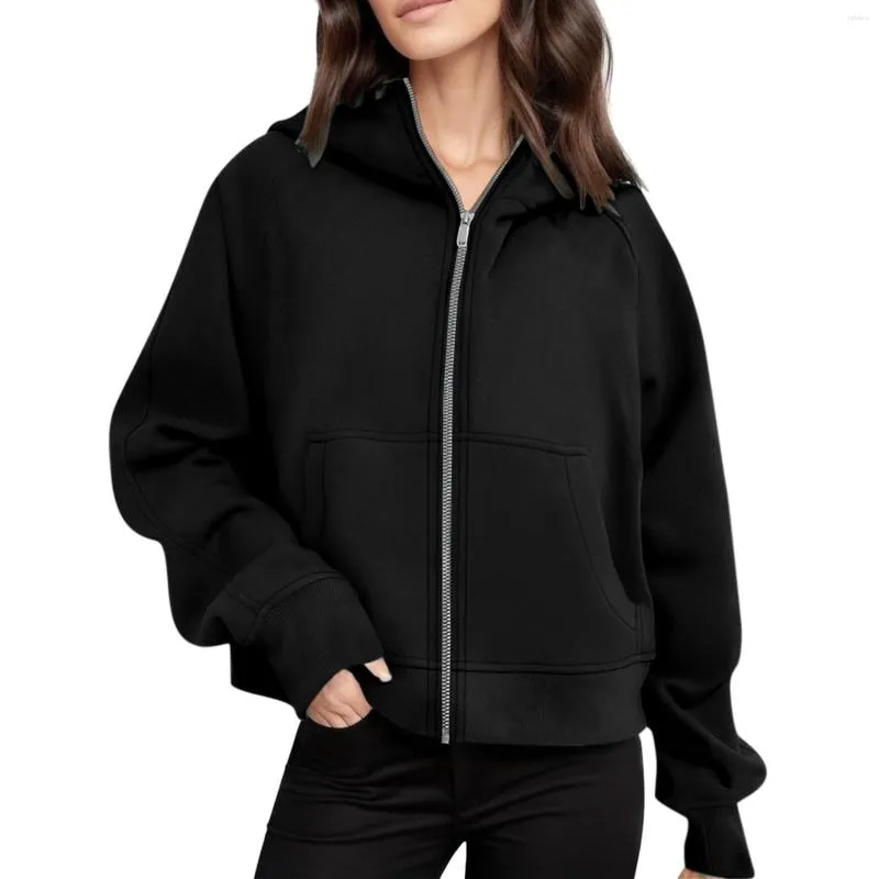 Chic Winter Womens Fleece Oversized Hoodie Women With Full Zipper