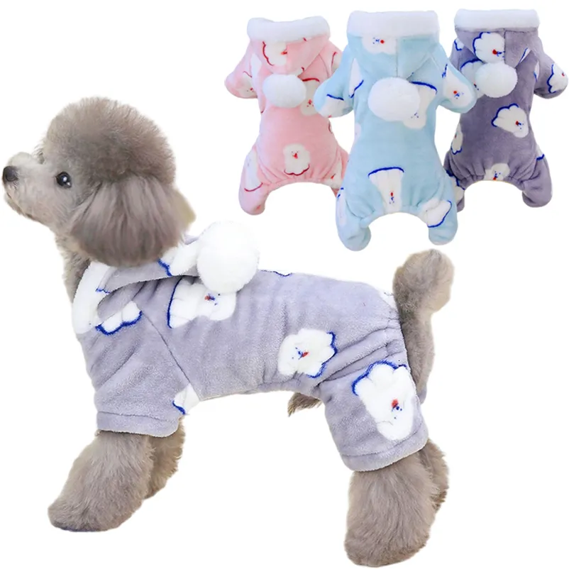 Köpek giyim kawaii polar hoodie küçük orta köpekler için hoodie yelek köpek yavrusu tulum shih tzu chihuahua kıyafetleri fransız bulldog yorklar kostümler 230825