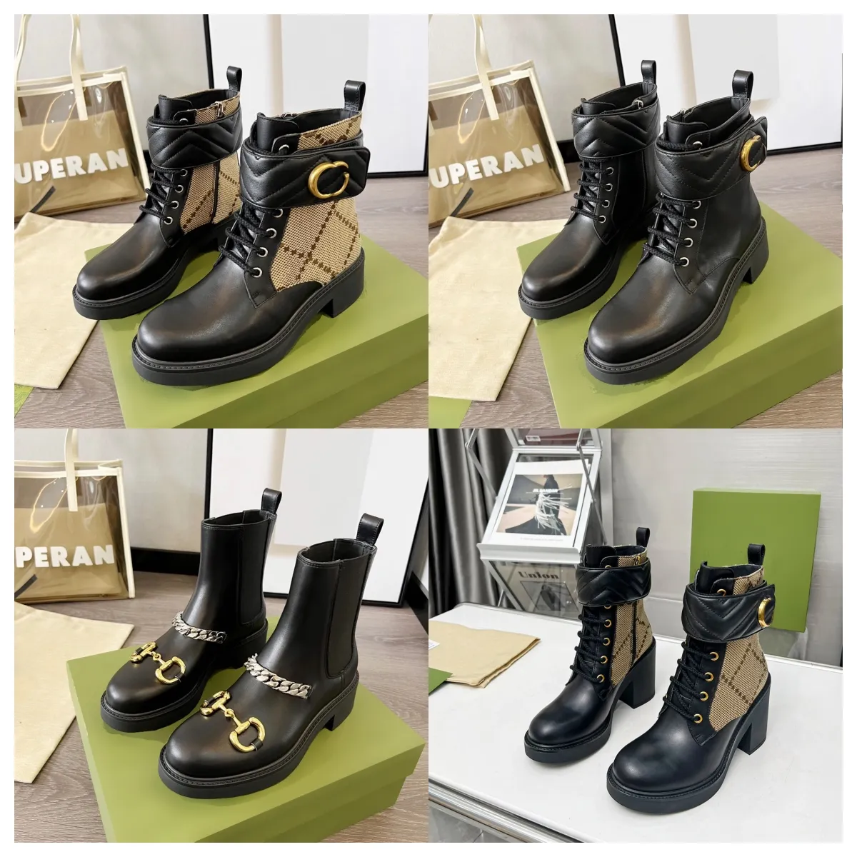 Дизайнерские ботинки Women Boots Martin Boots Подлинные кожа