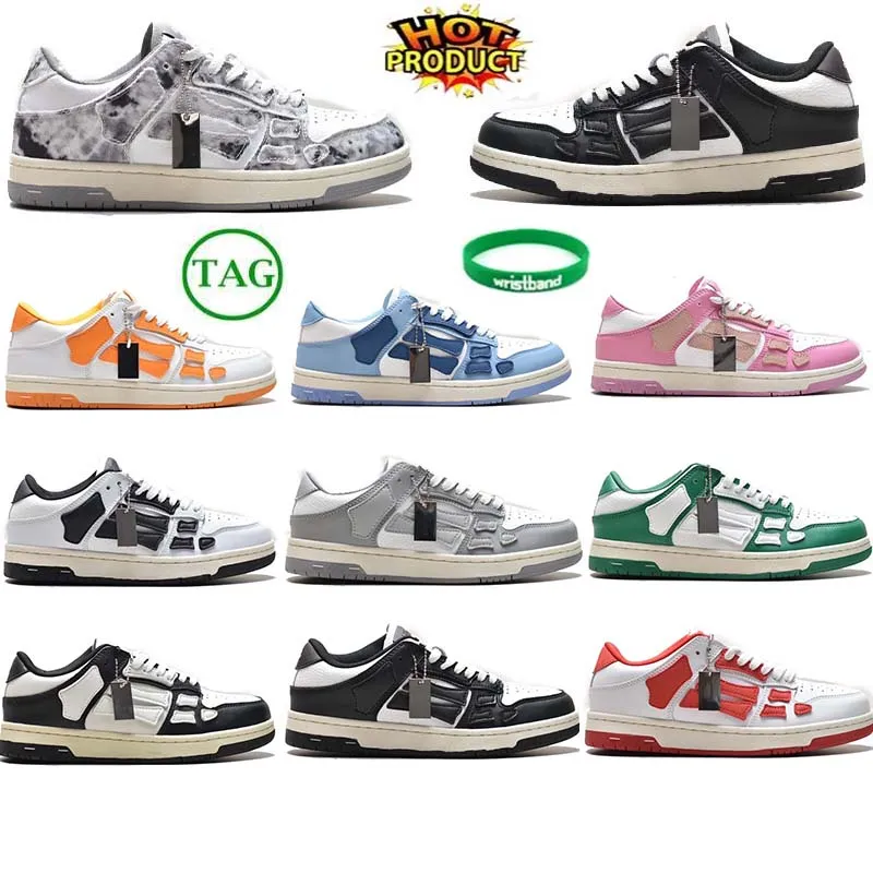 Women Men Shoes Fashion Shoe Luxury Designer Bone Sneaker Low Top Leather Trainer Womens Mens Sneakers High-quality Trainers Denim White Black Lime Grey Pink Khaki