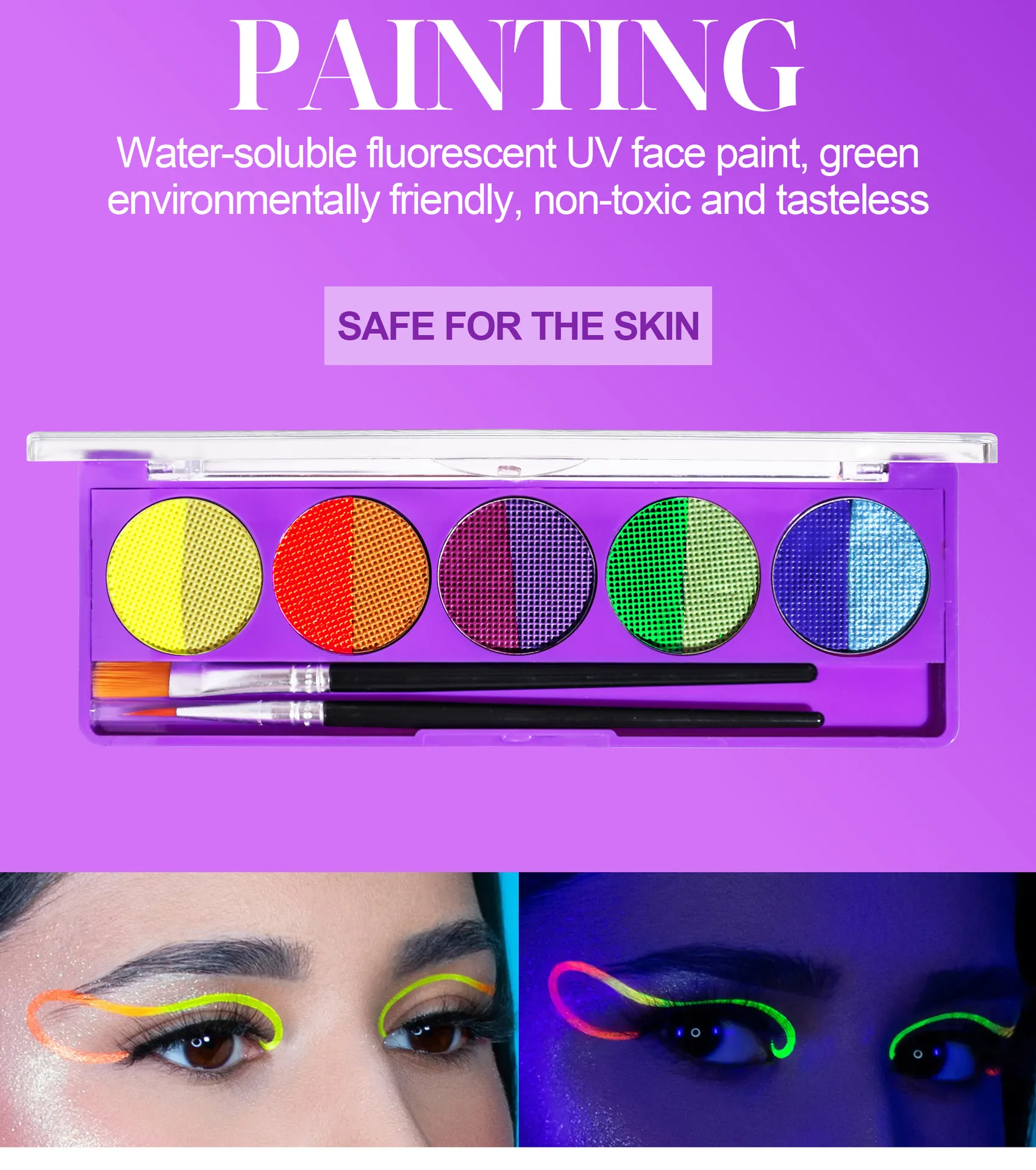 Water Soluble Body Face Palette Painting Human Based Facepaint