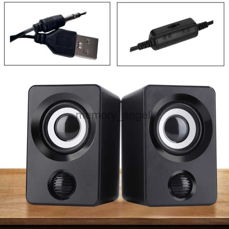 Компьютерный аудио мини -динамик компьютер USB Проводные динамики Universal Stereo Sound Curround для ПК настольный ноутбук USB 3,5 мм HKD230825