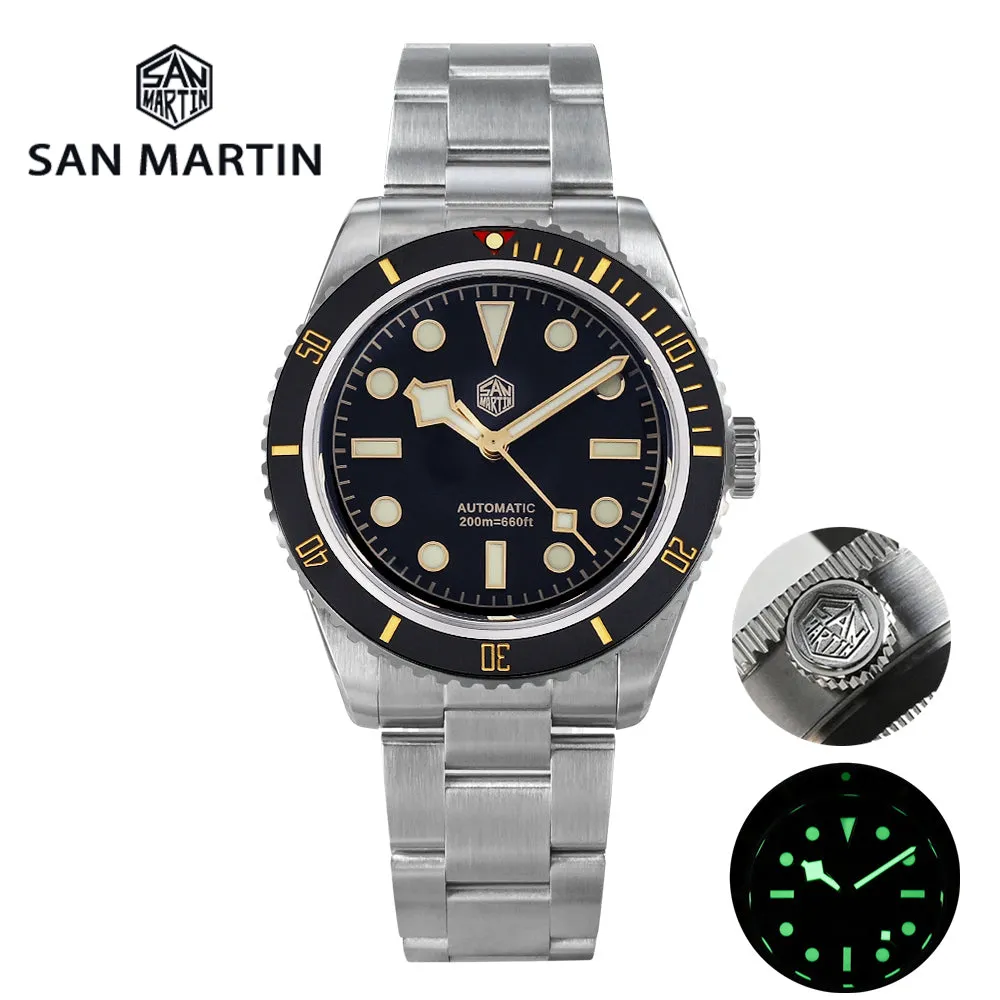 Наручительные часы San Martin BB58 6200 Limited Edition Watch for Men NH35 Автоматические механические наручные часы роскошные бренды Sapphire 20Bar Luminous 230824