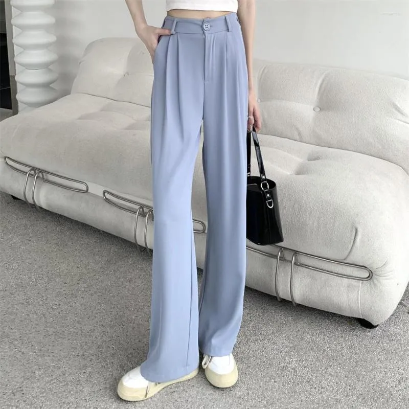 Summer Women's Aesthetic Style Elastic Waist Solid Pants All-Match
