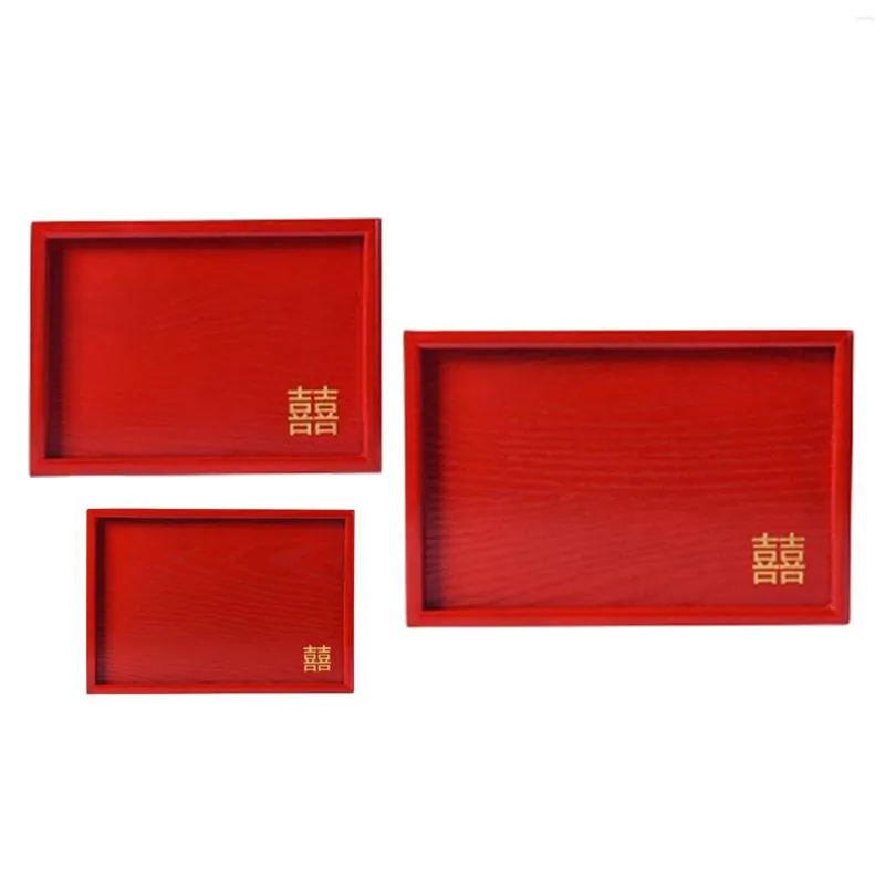 Bandejas chinesas do chá da bandeja do serviço do casamento das placas para a cozinha do contador das fontes
