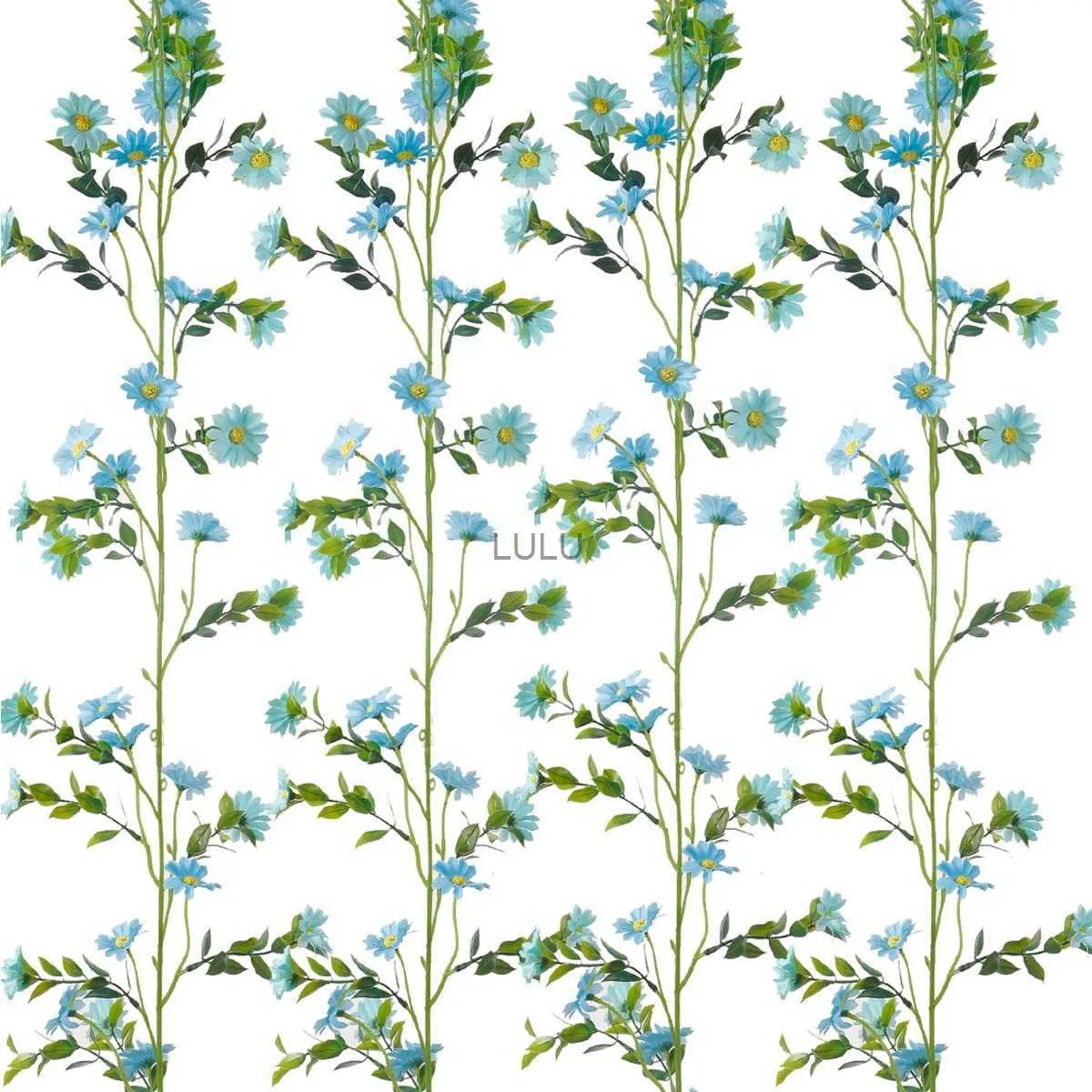 1/2 pièces guirlandes de fleurs de marguerite artificielles 6.7ft fausse fleur de lierre vigne avec des feuilles pour mur maison chambre Patio intérieur extérieur décor HKD230825 HKD230825
