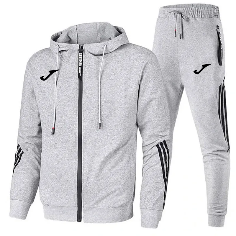 Mens Tracksuits Spring and Autumn Joma Fashion Zip Hooded Sweater Casual Sportswear Suit Clothes Pants Set 230824